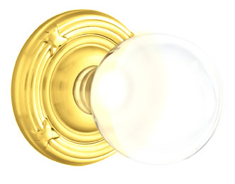 Emtek Bristol Door Knob with Ribbon & Reed Rosette