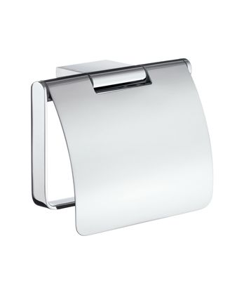 Smedbo AIR Toilet Roll Holder With Cover - Polished Chrome