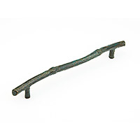 Schaub Cast Bronze Mountain 12 inch CC Stick Style Cabinet Pull in Verde Imperiale