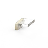Schaub Positano 16 mm CC Clear Square Cabinet Pull in Satin Nickel