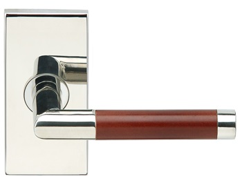 Inox 213 Cabernet Lever Handle with Rectangular Rosette