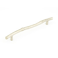 Schaub Cast Bronze Mountain 12 inch CC Twig Style Cabinet Pull in Antique Silver