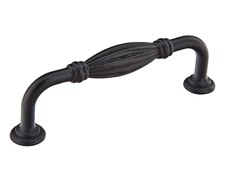 Emtek Bronze Fluted 3 1/2 Inch C-to-C Fixed Pull