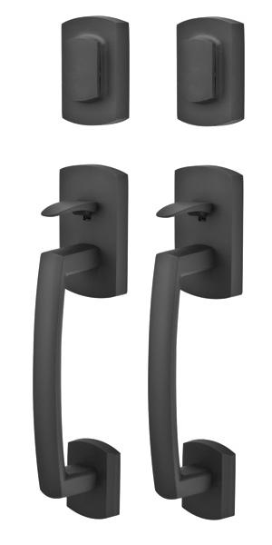 Emtek Sandcast Ridgemont Grip by Grip Handleset
