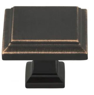 Atlas Homewares Sutton Place Square Knob 1 1/4 Inch Venetian Bronze