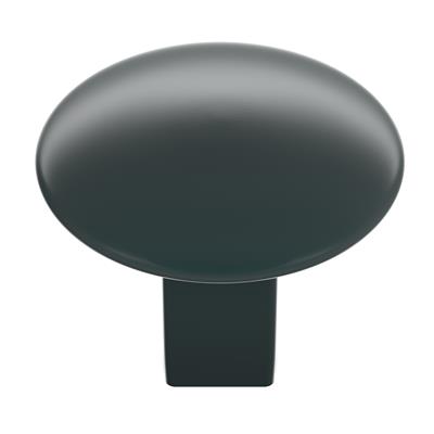 Amerock Riva 1-1/4 Inch cc Cabinet Knob Matte Black