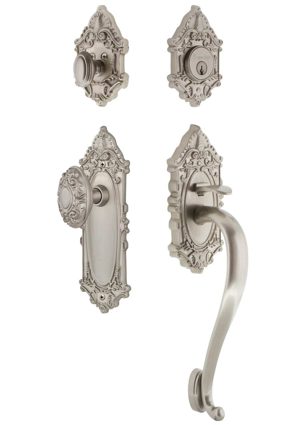 Grandeur Grande Victorian Handleset with S Grip and Grande Victorian Interior Plates