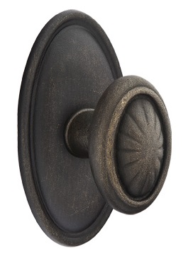 Emtek Lost Wax Parma Door Knob with Style 14 Rosette