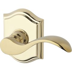 Baldwin Reserve Series Curve Lever with Traditional Arched Rosette