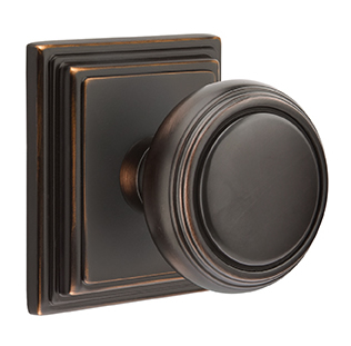 Emtek Norwich Knob with Wilshire Rosette