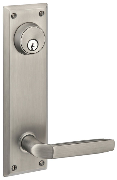 Emtek Quincy 9 Inch KEYED Sideplate Lock for 5 1/2 Inch C-C Bore