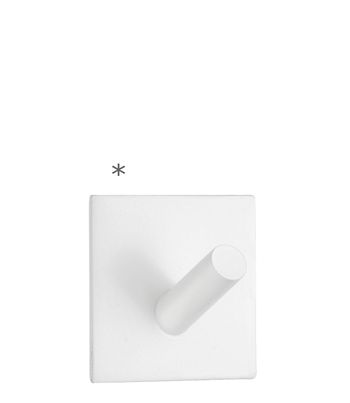 Beslagsboden Design Self-Adhesive Square Base Single Hook - White