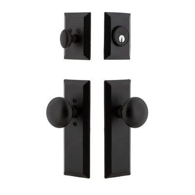 Ageless Iron Keep Knob with Keep Long Plate Combo Entry Set