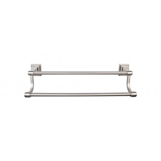 Top Knobs STK7BSN Stratton 18 inch Double Towel Bar Brushed Satin Nickel