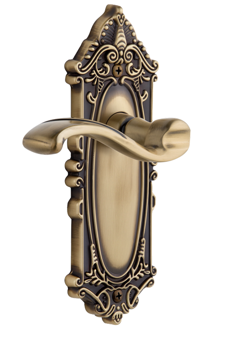 Grandeur Grande Victorian Plate with Portofino Lever