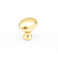 Schaub Traditional Designs Round Knob 1 3/8 inch dia Polished Brass