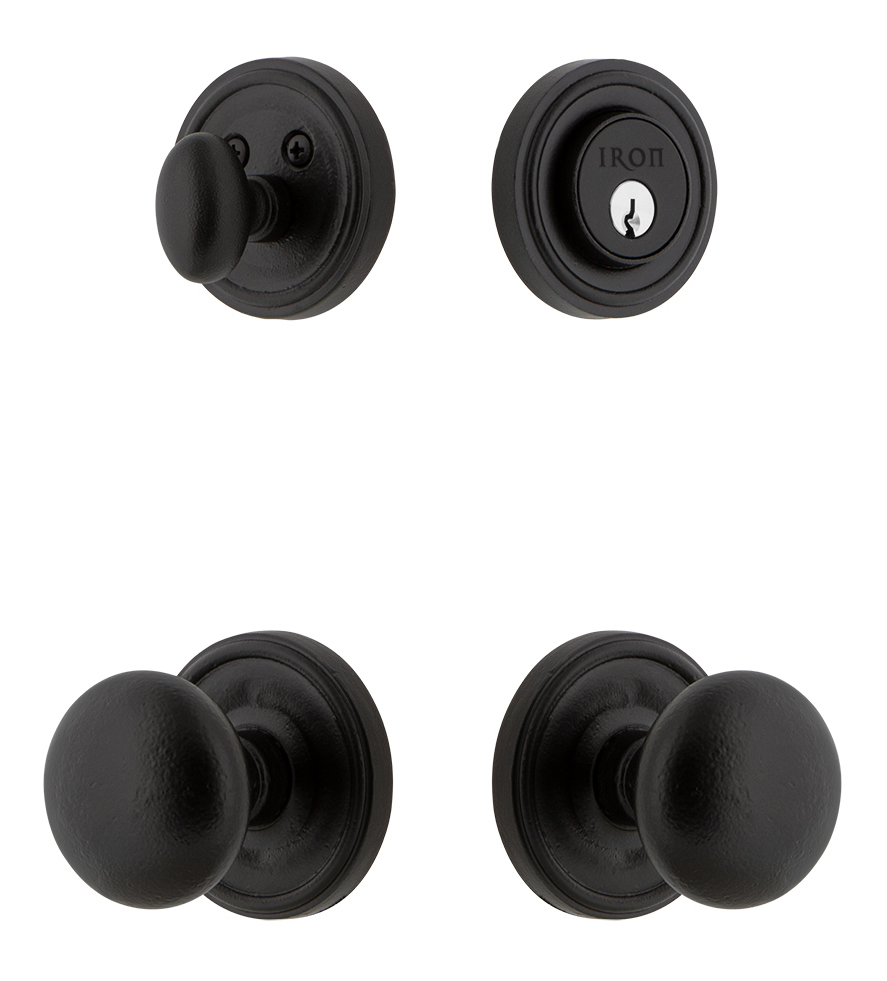 Ageless Iron Keep Knob with Loch Rosette Combo Entry Set