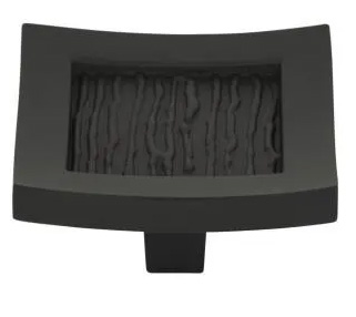 Atlas Homewares Primitive Square Knob 1 1/2 Inch Matte Black