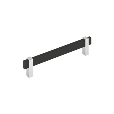 Amerock Mulino 6-5/16 Inch cc Cabinet Pull Matte Black/Polished Chrome