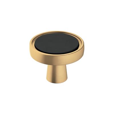 Amerock Mergence 1-3/8 Inch Cabinet Knob Matte Black/Champagne Bronze