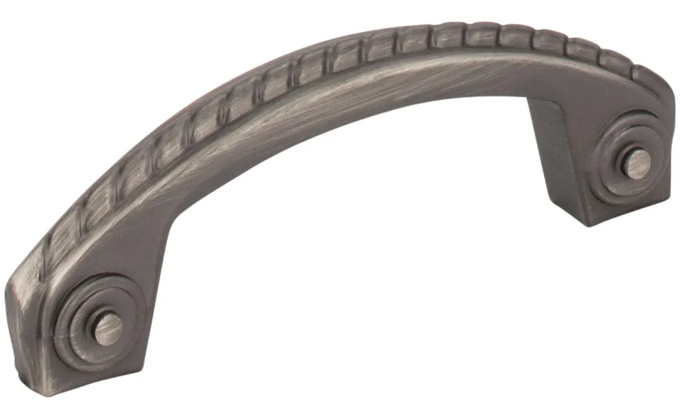Hardware Resources 3" CC Brushed Pewter Rope Rhodes Cabinet Pull