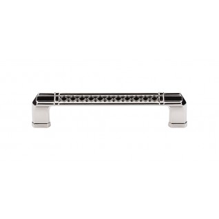 Top Knobs TK206PN Tower Bridge Pull 5 Inch CC Polished Nickel