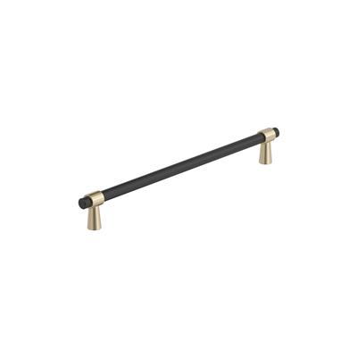 Amerock Mergence 8-13/16 Inch cc Cabinet Pull Matte Black/Golden Champagne