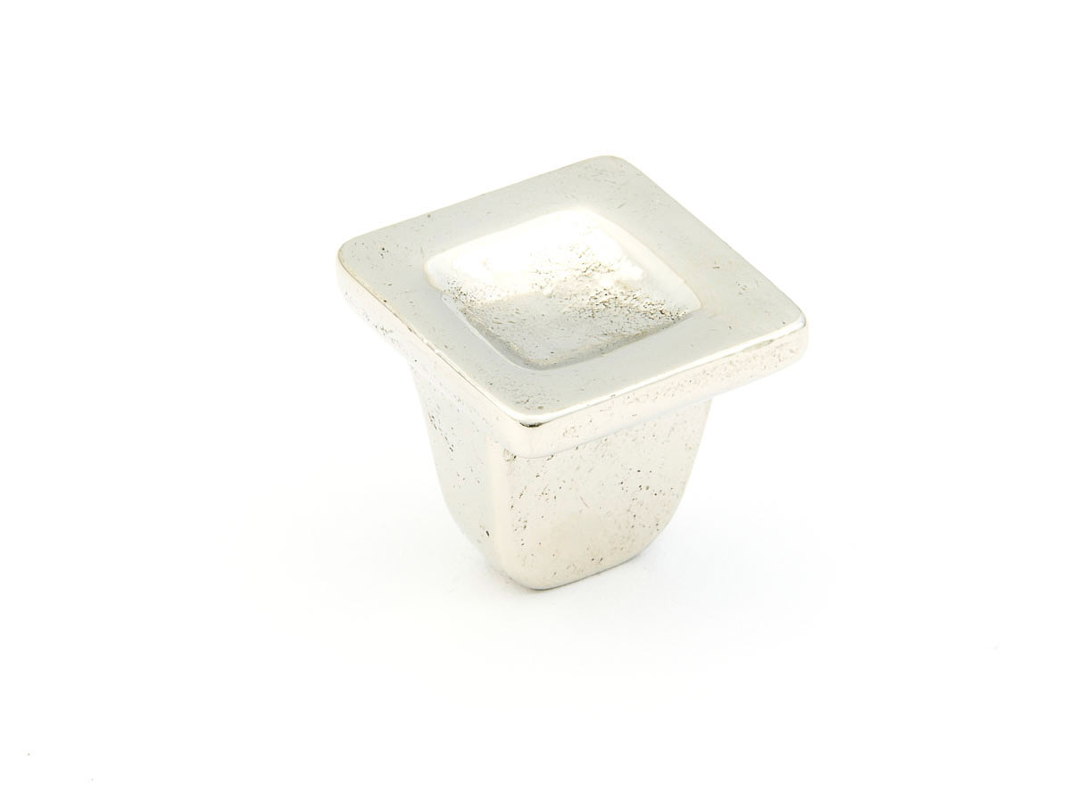 Schaub Vinci, 1-1/4 Inch dia, Polished White Bronze Knob