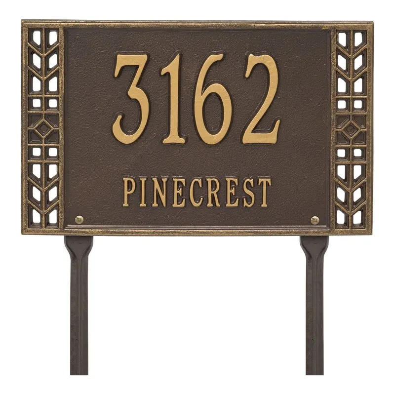 Whitehall Personalized Boston Plaque - Standard - Lawn - 2 line