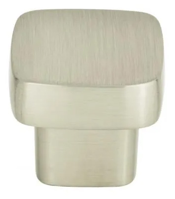 Atlas Homewares Chunky Square Knob Small 1 Inch Brushed Nickel