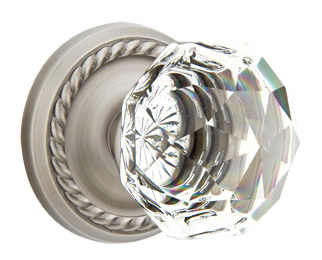 Emtek Diamond Crystal with Rope Rosette