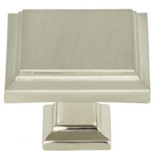 Atlas Homewares Sutton Place Square Knob 1 1/4 Inch Brushed Nickel