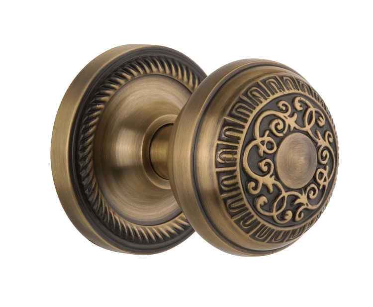Nostalgic Warehouse Rope Rosette with Egg and Dart Knob - Mortise Lock
