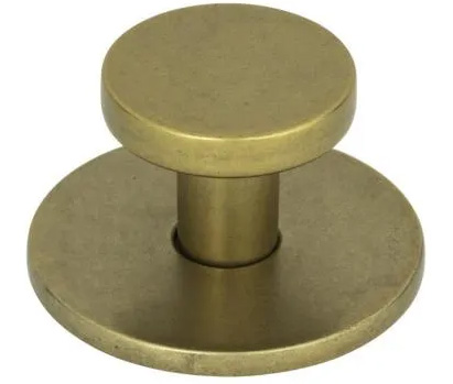 Atlas Homewares Dot Knob 1 1/4 Inch Vintage Brass
