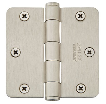 Emtek 3.5 Inch Solid Brass Residential Duty Door Hinges with 1/4 Inch Round Corners (pair)
