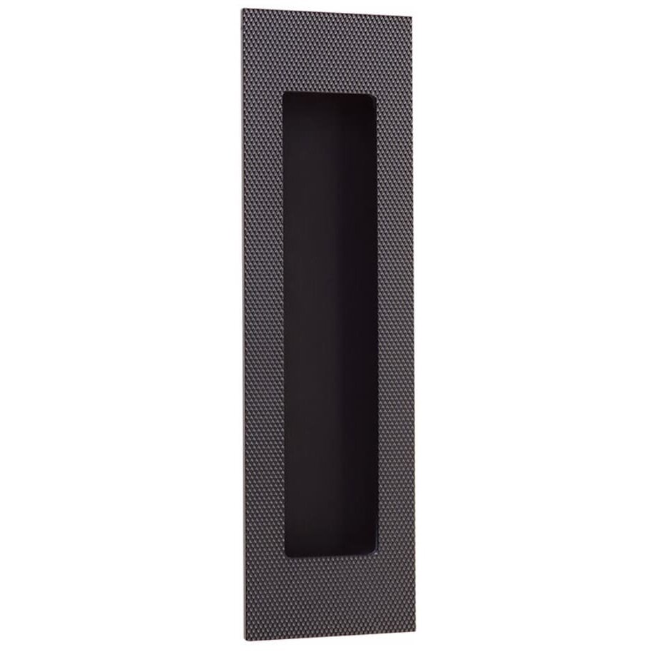 Emtek 7 Inch Modern Rectangular Knurled Flush Pull