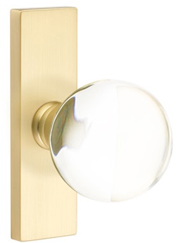Emtek Bristol Modern Door Knob with 1.5 Inch x 5 Inch Stretto Rosette