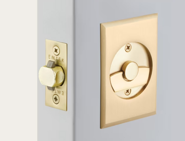 Emtek Rectangular Tubular Pocket Door Hardware
