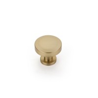 Schaub Heathrow 1 1/4 inch Diameter Round Knob in Signature Satin Brass