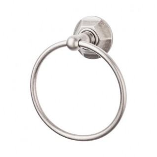 Top Knobs ED5APB Edwardian Hex Towel Ring Antique Pewter