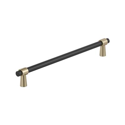 Amerock Mergence 10-1/16 Inch cc Cabinet Pull Matte Black/Golden Champagne