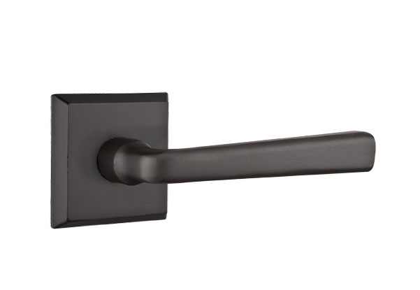 Emtek Sandcast Bronze Cimarron Lever Handle with Style 6 Rosette