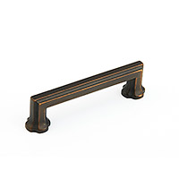 Schaub Empire 4 inch CC Cabinet Pull in Ancient Bronze