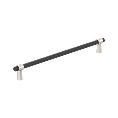 Amerock Mergence 8-13/16 Inch cc Cabinet Pull Matte Black/Satin Nickel