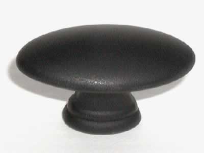 Top Knobs M499 Nouveau Oval 1 1/2 Inch Cabinet Knob Flat Black