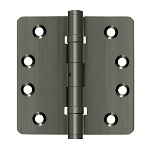Deltana 4 Inch x 4 Inch x 1/4 Inch Radius, Ball Bearing, Antique Nickel