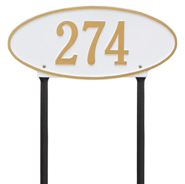 Whitehall Madison Oval Standard Lawn One Line Address Plaque