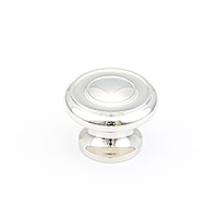 Schaub Traditional Designs Round Knob 1 1/2 inch dia Polished Nickel