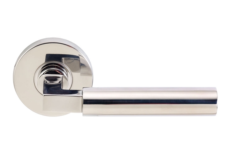 Inox 221 Aurora Lever Handle with Round Rosette