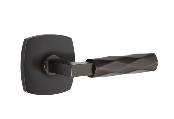 Emtek Tribeca Square Style Door Lever with Urban Modern Rosette